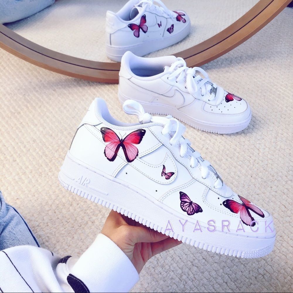Air Force 1 Custom Pink Butterflies